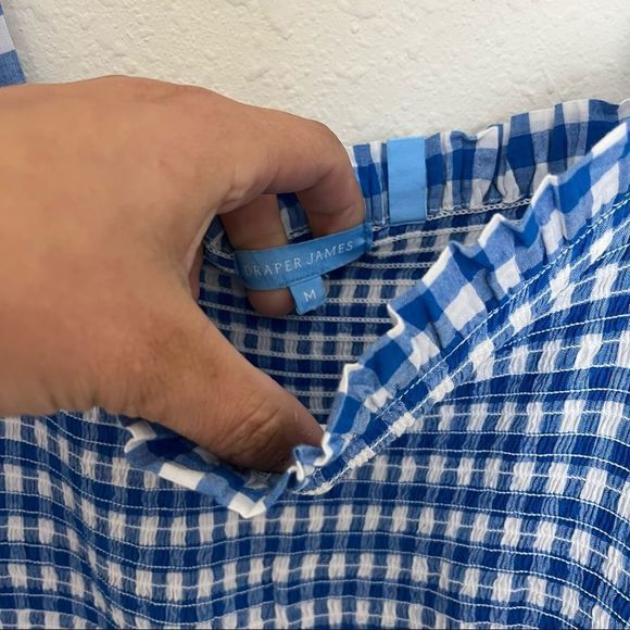 Draper James Taylor Smocked Gingham Midi Dress - Picture 9 of 14